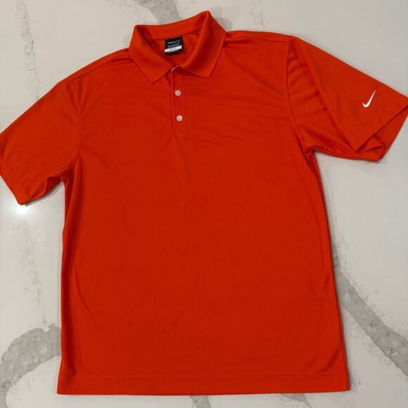 Nike Golf Dri-Fit Performance Short Sleeve Polo Men's Size Medium Red Athleisure - Picture 2 of 7
